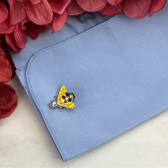 Black and Yellow Bumblebee Cufflinks - Picture 13 of 15